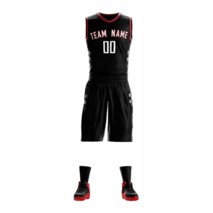Venta al por mayor personalizado rojo baloncesto Jersey conjunto hombres jóvenes de secado rápido listo envío EE. UU. Todos los equipos incluye pantalones cortos impresión por sublimación - Product Image 1