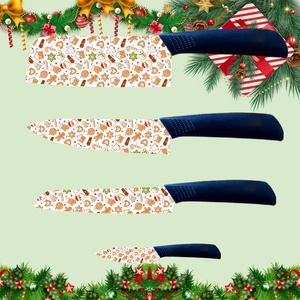 Cuchillo Santoku Profesional de Acero Inoxidable con Mango de Cerámica y Plástico para Cocina Casera, Entusiastas de la Cocina, Precio de Fábrica, Envío Gratuito - Product Image 1