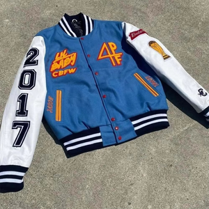 Produit tendance 2025, veste bomber en satin pour homme, style baseball, col montant, logo personnalisé - Product Image 1