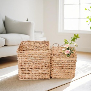 Panier à fruits et légumes en jacinthe d'eau, paniers suspendus tissés à la main, prix bas, accessoires de cuisine - Product Image 4