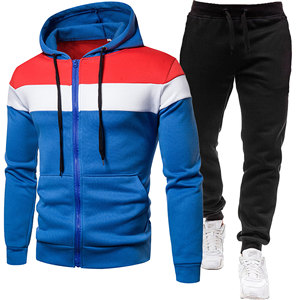 Chándales de niño, ropa de hombre, conjunto de Sudadera con capucha para hombre, sudadera con cremallera, pantalones de chándal deportivos informales, conjunto de chándal para hombre para correr - Product Image 4
