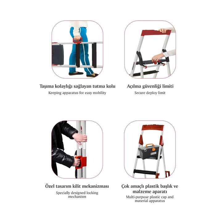Noax 4 in 1 Wide Step Home and Work Ladder
