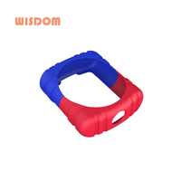 Housse en silicone douce au toucher pour casque de camping, lampe frontale de mine, étui de protection avec deux couleurs