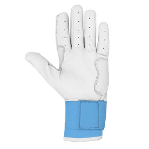 Qaswa ถุงมือเล่นซอฟต์บอลเบสบอลสีขาวสีฟ้าสำหรับเยาวชนถุงมือกีฬาสำหรับผู้ใหญ่ - Product Image 3