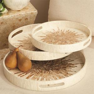 New Arrival Arabian 2023 Mother of Pearl Inlay Dessert Pastry Tray, <b>Chocolate</b> Fruit Tray Ramadan <b>Seashell</b> Inlay Serving Tray - Product Image 2