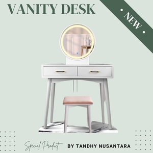 Venta caliente diseño francés maquillaje escritorio tocador espejo con taburete Color blanco para muebles de dormitorio - Product Image 6