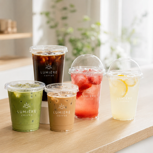 Ly nhựa PET dùng một lần in logo tùy chỉnh AT PACK 90mm 9oz 12oz 14oz 16oz 20oz 24oz, dùng cho sinh tố, đồ uống lạnh, cà phê đá - Product Image 6