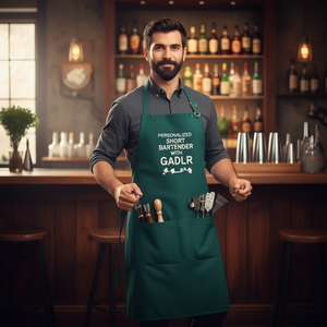Delantal de Barman Corto Personalizado con Accesorios - Product Image 3