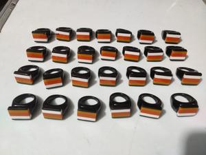 แหวนแฟชั่นสุดสร้างสรรค์แหวนขอบกว้างทรงสี่เหลี่ยมสีสันสดใสแบบผสมสีอะคริลิคเรซิ่นเครื่องประดับ - Product Image 3