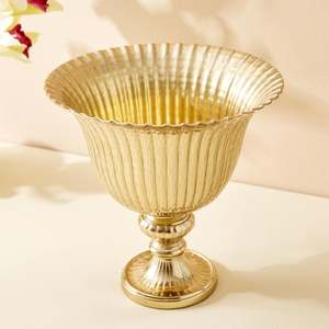 Handcrafted Metal Hammered Luxury Antique Flower <b>Vase</b> New Design Hot Selling Home Decoration Accessory - Product Image 3
