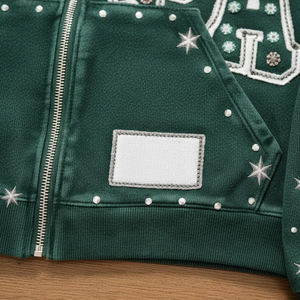 Chándal de Pedrería para Hombre Transpirable de Bajo Precio, Chándal de Pedrería con Logotipo Personalizado, Chándales de Pedrería Oversize con Lavado Ácido para Hombre - Product Image 4