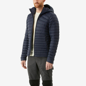 Blouson matelassé en toile personnalisé OEM pour hommes avec logo sur mesure, séchage rapide et respirant, style urbain, vente en gros - Product Image 3