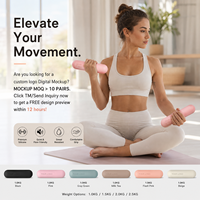 Haltères en silicone légers pour seniors et femmes, haltères esthétiques professionnels avec logo personnalisé, vente en gros