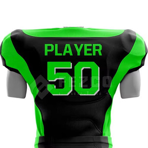 Uniforme de football américain à manches courtes imprimé respirant, qualité supérieure, dernier design, 100% polyester, toutes saisons - Product Image 5