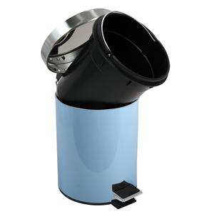 Pattumiera a pedale MSV 3L in acciaio inox blu pastello - Product Image 5