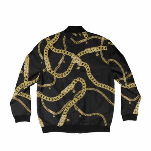 Ventes chaudes Vestes bomber pour hommes écologiques à sublimation avec fermeture éclair et manches longues Design avant pour adultes - Product Image 4