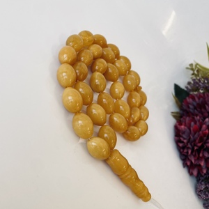 Misbaha de Ámbar del Báltico con Yema de Huevo, 33 Cuentas de Oliva, Tasbih de Ámbar Natural - Product Image 2