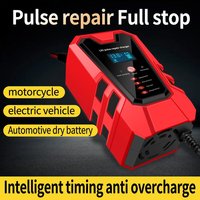Chargeur de batterie automobile universel 12V 6A à impulsions pour batteries au plomb-acide, chargeur de maintien, chargeur de batterie de voiture 12V