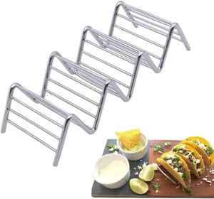 Meilleure vente de qualité supérieure en acier inoxydable en métal alimentaire Rack Plaque Plateau Admirable Design Taco Holder Stand Home Use Raisonnable - Product Image 5