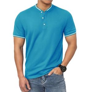 Camiseta de Polo de Golf para Hombre, Diseño Personalizado, de Alta Calidad, de Seda, Manga Corta, Tejido de Punto, Estampado Sólido, Contraste Liso - Product Image 4