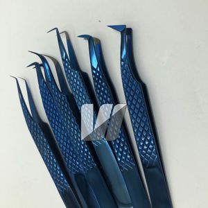 Pinzas de pestañas de acero inoxidable con logotipo personalizado profesional de alta calidad herramienta de belleza puntiaguda para extensiones de pestañas de fibra TP OEM - Product Image 6