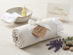 Luxury Mother's Day Spa <b>Gift</b> Set Personalized Organic Cotton Pestemal Natural Soap Evil Eye Keychain Premium Handmade Diverse - Product Image 2