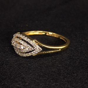 แหวนทองคำขาว18K สไตล์คลาสสิกประดับเพชรทำจากวัสดุคุณภาพดีประดับด้วยเพชรพลอยหรูหราสำหรับงานเลี้ยงเป็นของขวัญ - Product Image 2