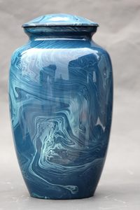 Adult Cremation Urns for Male/Female Funeral Urn for Human Ashes Decorative Urns for Ashes Large <b>Keepsake</b> <b>Box</b> (Sky-Blue) - Product Image 4