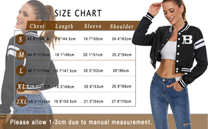 Chaqueta Universitaria Corta de Diferentes Colores para Mujer, Estilo Béisbol, Chaquetas Universitarias Cortas con Letras para Mujer, Transpirables, MOQ Bajo, OEM - Product Image 6