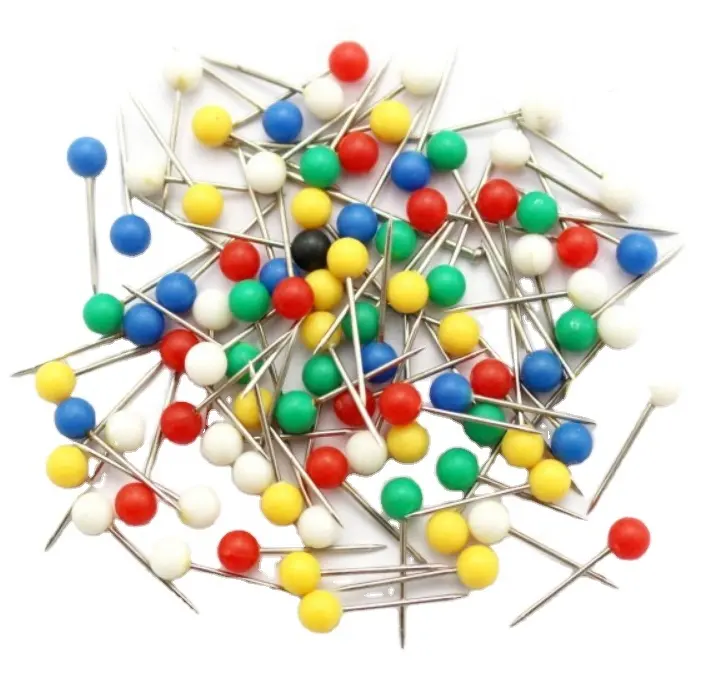 The 4*15mm plastic round ball head map pins,map tacks push pins with 200pcs per plastic box