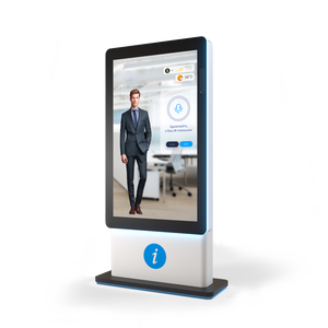 Kiosque IA de conciergerie autonome à temps plein avec écran lumineux, résistant à la corrosion, de qualité alimentaire et réglable en hauteur pour restaurants et hôtels - Product Image 1