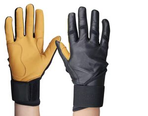 OEM Full Wrap Premium Polyester/Baumwolle Baseball Batting Handschuhe Klett verschluss Beide Hände Bestseller für Erwachsene Palm Polsterung - Product Image 3