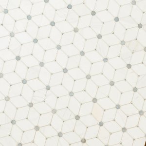 Cecily Grigio Marble Union Mosaic Tiles 11x13 Glossy Waterproof Modern Firebrick Square for Interior <b>Walls</b> and Floors <b>Borders</b> - Product Image 3