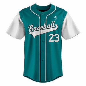 Bordado personalizado de punto doble para jóvenes camisas de béisbol en blanco sublimación Jersey Softball malla botón abajo Jersey de béisbol - Product Image 6