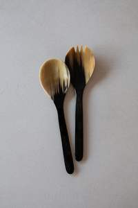 Juego de cuchara de cuerno de búfalo de primera calidad con hermosa artesanía hecha a mano, ideal para entretenimiento y decoración rústica - Product Image 3