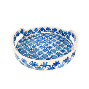 Plateau rond moderne en nacre pour la décoration de la maison, plateau de service naturel, plateau en coquille, fabriqué directement au Vietnam - Product Image 2