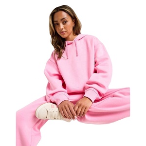 Cozy Winter Women's 2 Piece Set Pullover Hoodie Jogging Pants 100% Cotton for Street & Travel Wear Chándal personalizado - Product Image 5