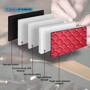 Tapis de sol de voiture pour <span class=keywords><strong>Ford</strong></span> <span class=keywords><strong>Focus</strong></span> 2005-2011 (allée de 10 mm) avec antidérapant, accessoires intérieurs rouges - Product Image 6