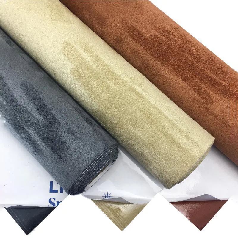 LAUFEN Wholesale Beige Color Suede Adhesive Fabric Alcantara Fabric Car Alcantara Wrap 1.49*15M 10 Years Warranty