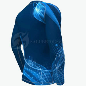 เครื่องป้องกันผดผื่นแบบแห้งเร็วผ้าโพลีเอสเตอร์/ ไนลอนแบบเต็มแขนผลิตตามสั่งผลิตโลโก้ได้ตามต้องการ - Product Image 5