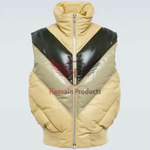 Chaleco de moto de cuero informal de primera calidad para hombre, transpirable, personalizable para uso en invierno, diseño acolchado de moda, venta al por mayor - Product Image 1