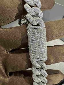 VVS Moissanite 925 <b>Sterling</b> <b>Silver</b> <b>Bracelet</b> 22MM 8 Inches White Gold Plated Fashion Charm <b>Bracelet</b> - Product Image 5