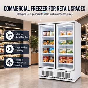 Congélateur vitrine abordable avec porte vitrée, <span class=keywords><strong>réfrigérateur</strong></span> 500L 300L, congélateur commercial simple ou à 2 portes pour petites entreprises - Product Image 3