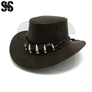Chapeau de cowboy en cuir pour l'équitation, réglable, de haute qualité, chapeau décontracté pour homme avec couleurs personnalisées - Product Image 2