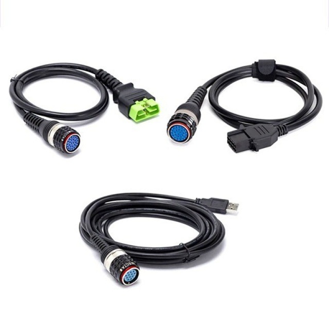 VOCOM II Full 8 Pin Code Reader Adapter 88890306+OBD2/OBDII 88890306+USB Diagnostic Cable 88890305 24V OBD Communication for