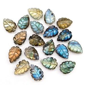 High Fire <b>Labradorite</b> Leaf Shape Gemstone, <b>Labradorite</b> Smooth Leaf Beads, Loose Hand Carved Leaf Bead, <b>Labradorite</b> Beads 14x10mm - Product Image 1