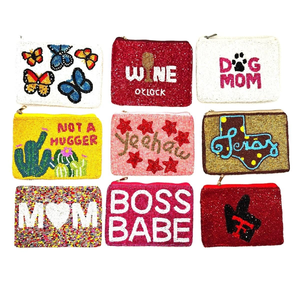 Handmade Colorful Beaded Coin Purse <b>for</b> Teens Customizable Zipper Pocket <b>Money</b> <b>Wallet</b> Wholesale Botox Inspired Design - Product Image 2