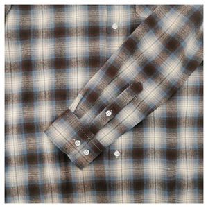 Chemise à carreaux en flanelle 100% coton premium, teinte en fil, à grammage épais, avec boutons-pression, style décontracté, étiquettes personnalisées, infroissable - Product Image 5