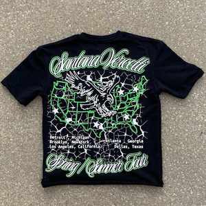เสื้อเชิ้ตสำหรับผู้ชายผ้าคอตตอนพิมพ์ลาย DTG สำหรับผู้ชายสีขาว/ดำมีในสต็อก300 - Product Image 4