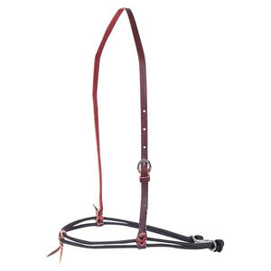 Bandeau de nez de cheval en nylon double robuste culotte noire pour toutes les tailles fort contrôle équin entraînement équitation manipulation ajustement - Product Image 1